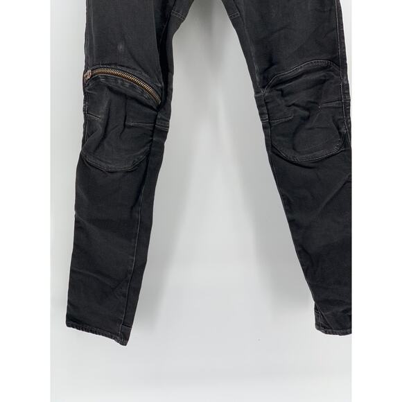 G-STAR RAW Men's Black Solid 5620 3D Zip-Knee Skinny Denim Jeans SZ 33x32 - Picture 8 of 12